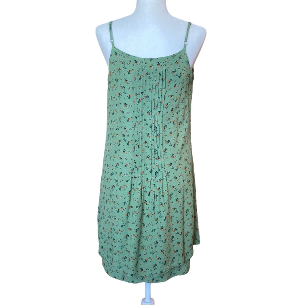 Sanctuary Women's Spring Ahead green floral spaghetti strap mini dress top, Sz M - Picture 11 of 17